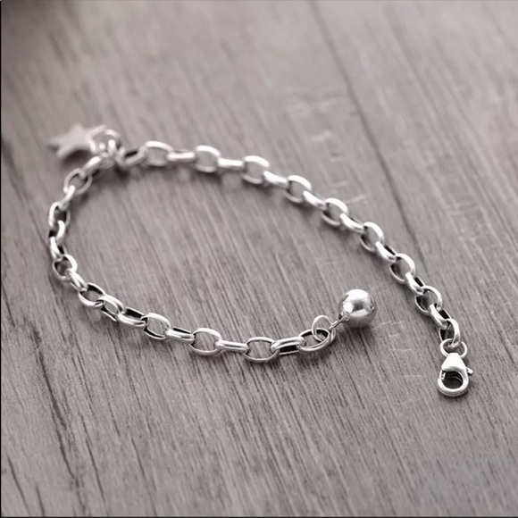 STAR 925 STERLING SILVER BRACELET, NICE BRACELET, CUTE BRACELET - Picture 8 of 9